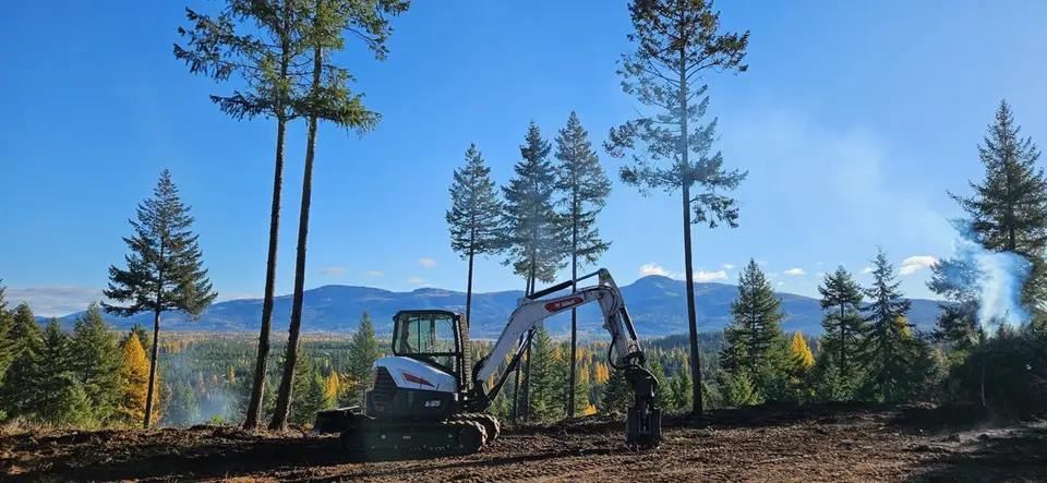 Cleared ground after land clearing with stumps removed and slash hauled off